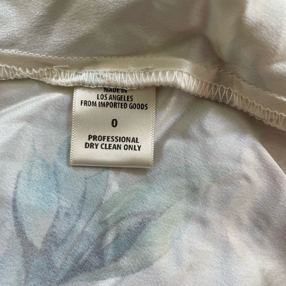 STONE COLD FOX Womens Ivory Cosmo SILK Floral GISELLE Wrap Dress 100% Silk - Picture 9 of 12